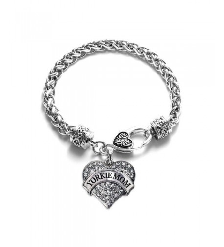 Yorkie Bracelet Silver Lobster Crystal