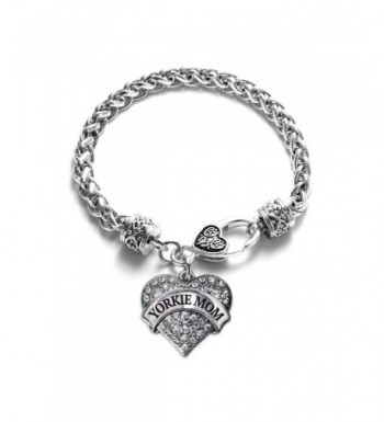 Yorkie Bracelet Silver Lobster Crystal