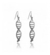 DNA Double Helix Earrings Silver