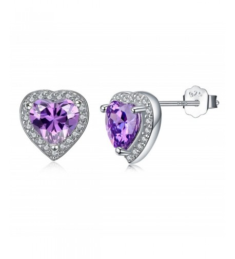 Sterling Earrings Amethyst Birthstone Christmas