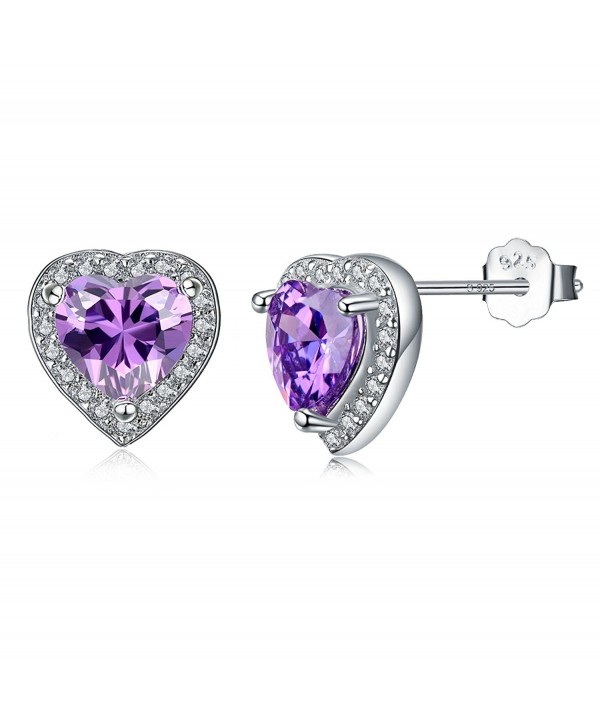 Sterling Earrings Amethyst Birthstone Christmas