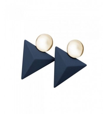 Fashion Goldtone Earrings Triangle Plastic