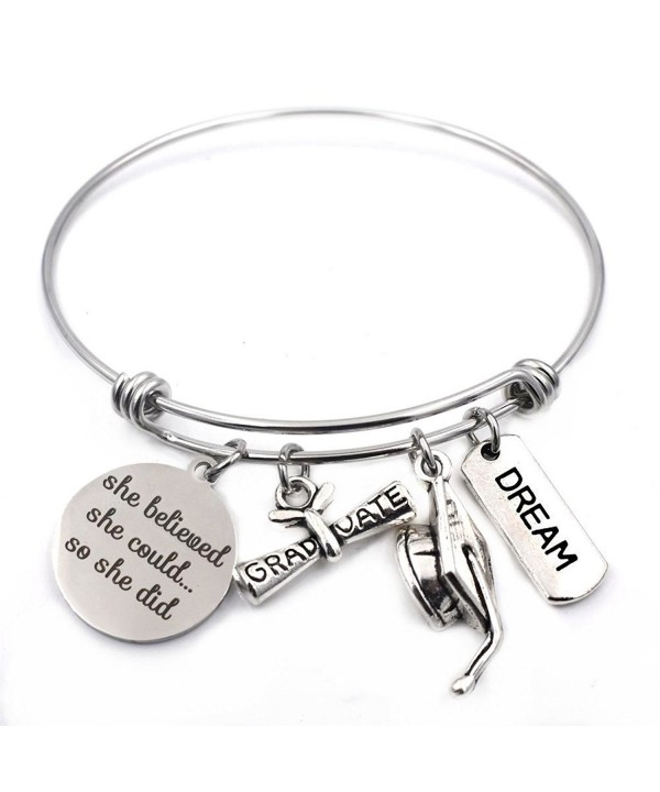 Graduation Stainless Expandable Bracelet Jewelry