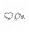 Sterling Silver Hollow Heart Earrings