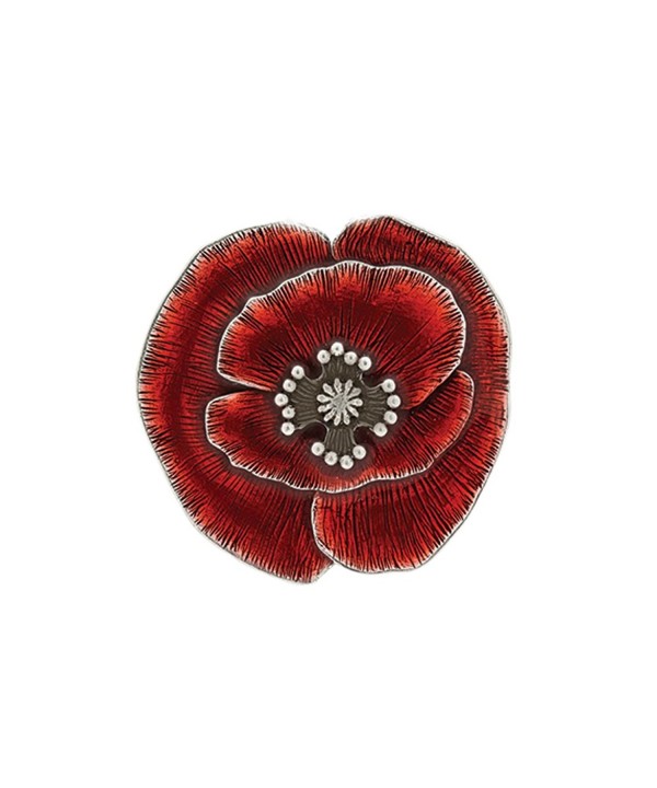 Danforth Remembrance Poppy Brooch Pin