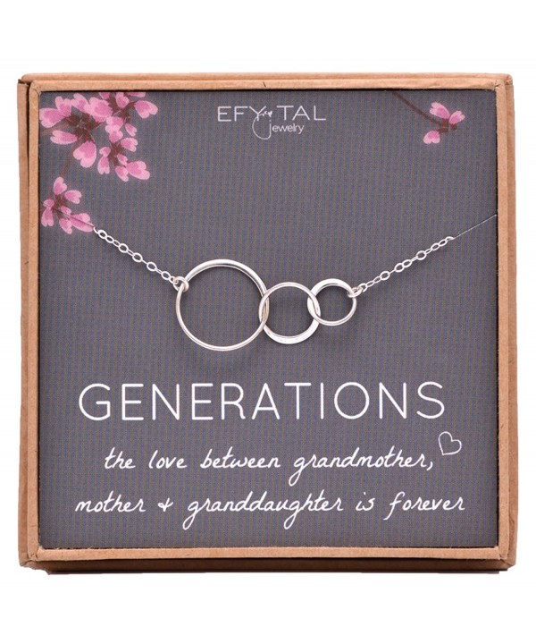 Generations Necklace Interlocking Granddaughter Jewelry