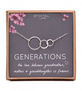 Generations Necklace Interlocking Granddaughter Jewelry