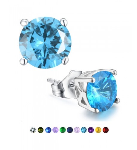 Casfine Birthstone Earrings Zirconia Diamond