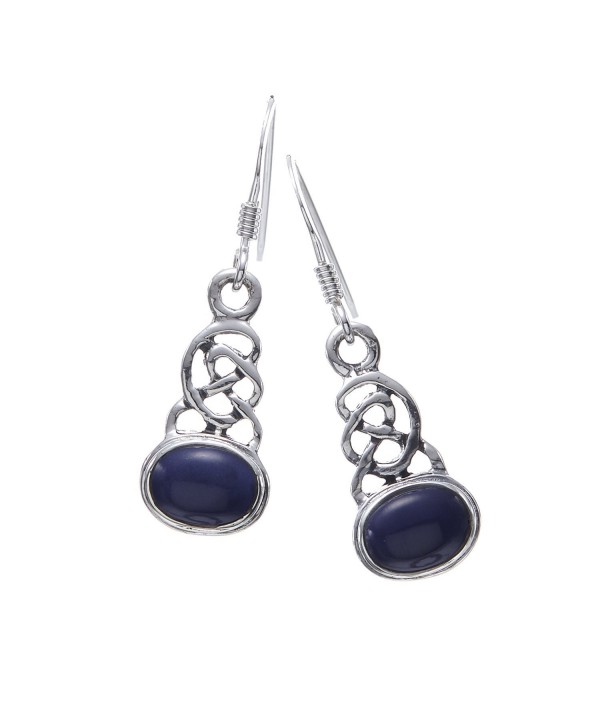 Sterling Silver Celtic Lazuli Earrings