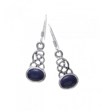 Sterling Silver Celtic Lazuli Earrings