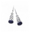 Sterling Silver Celtic Lazuli Earrings