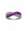 Criss Cross Violet Swarovski Crystal Sterling