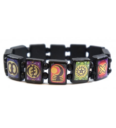 Ancient Adinkra Symbols Stretch Bracelet