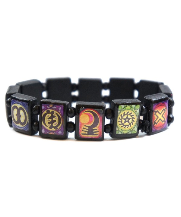 Ancient Adinkra Symbols Stretch Bracelet