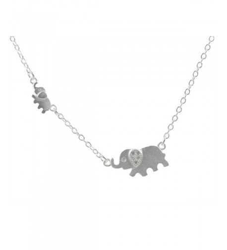 Sterling Silver Elephant Pendant Necklace