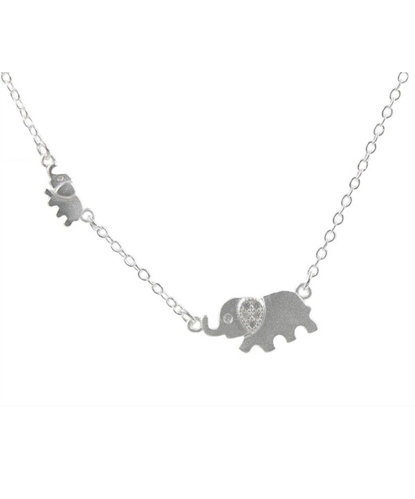 Sterling Silver Elephant Pendant Necklace