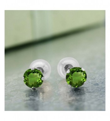 GemStoneKing Fashion Earrings Diopside 4 prong