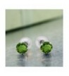 GemStoneKing Fashion Earrings Diopside 4 prong