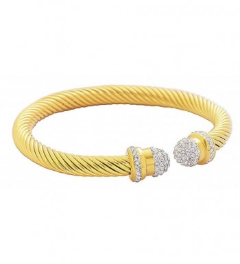 Edforce Stainless Stackable Bracelet Zirconia