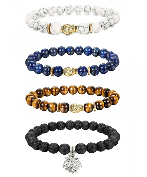 Thunaraz Unisex Buddha Bracelets Turquoise