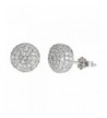 Sterling Silver White Pave Earrings