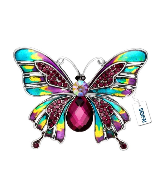 SENFAI Painted Colorful Butterfly Crystal