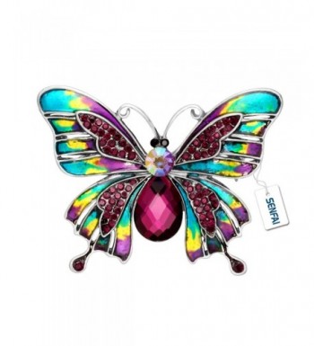 SENFAI Painted Colorful Butterfly Crystal