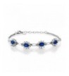 Simulated Sapphire Sterling Bracelet Extender