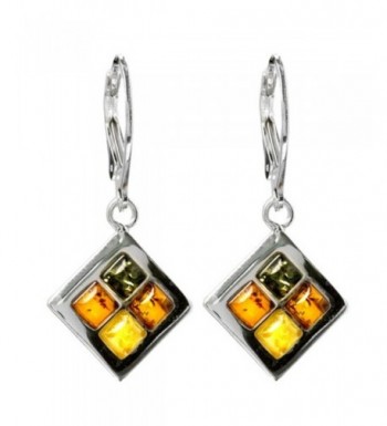 Multicolor Sterling Silver Leverback Earrings