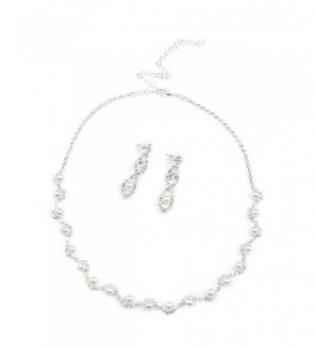 BESTOYARD Rhinestone Necklace Earrings Wedding