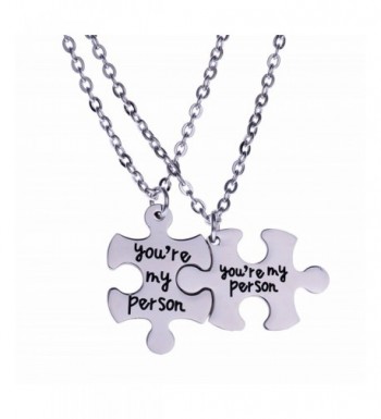 Person Puzzle Pendant Necklace Jewelry