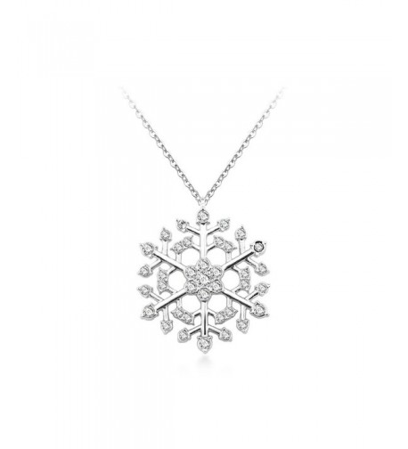 Snowflake Necklace Swarovski Valentines girlfriend