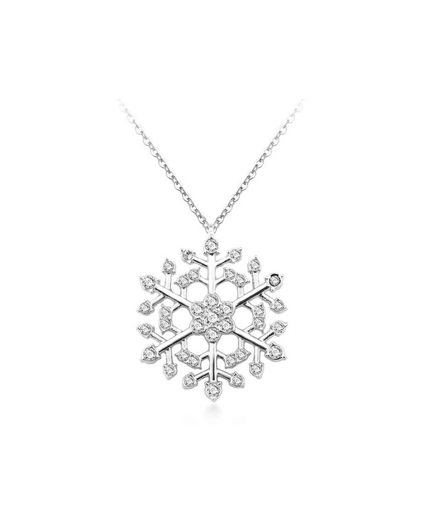 Snowflake Necklace Swarovski Valentines girlfriend