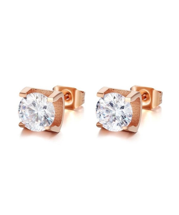 Plated Stainless Earring Zirconia Diamond Plated Stainless Earring Zirconia Diamond