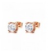 Plated Stainless Earring Zirconia Diamond