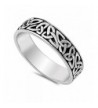 Oxidized Infinity Wedding Sterling Silver