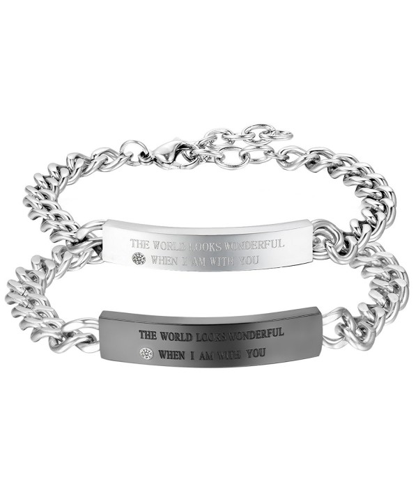 Cupimatch Stainless Matching Couples Bracelets