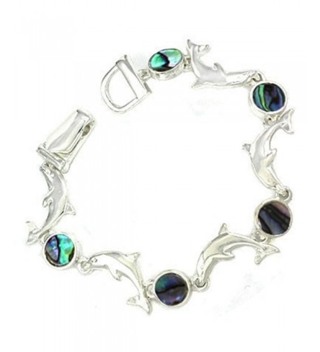 Magnetic Tropical Dolphin Abalone Bracelet