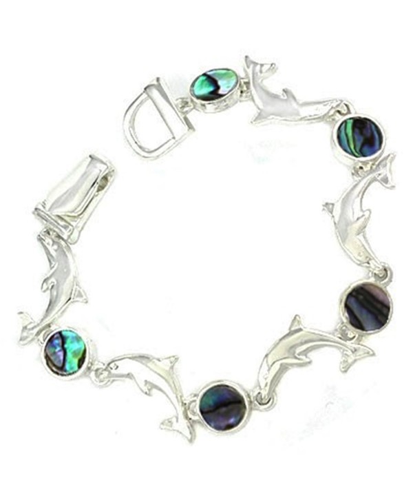 Magnetic Tropical Dolphin Abalone Bracelet