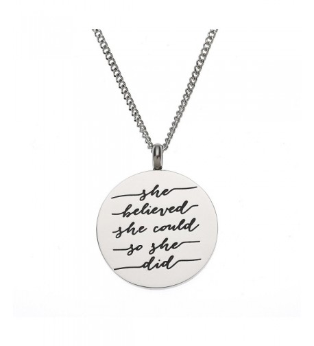 Believed Could Inspirational Pendant Necklace