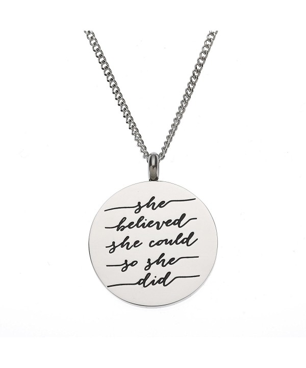 Believed Could Inspirational Pendant Necklace