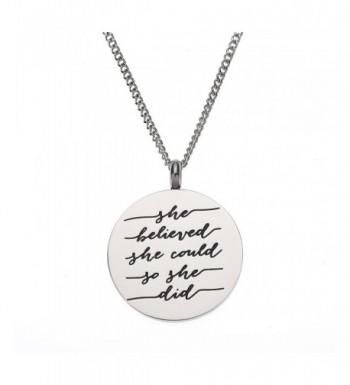 Believed Could Inspirational Pendant Necklace