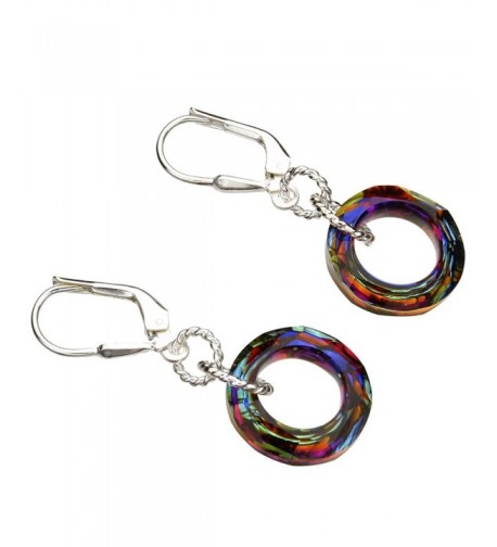 Sterling Leverback Earrings Swarovski Crystals