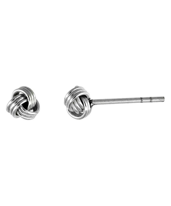 Tiny Sterling Silver Knot Earrings
