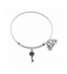 3 D Charm Bangle Key Bangle Silver