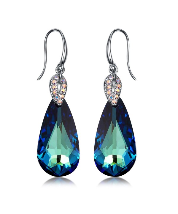 Blue Crystal Water Drop Earring