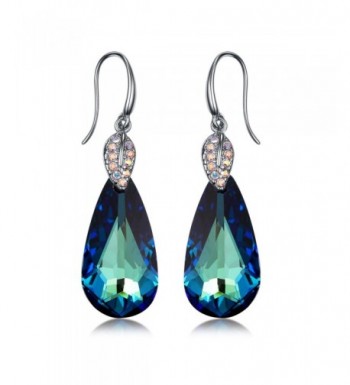 Blue Crystal Water Drop Earring