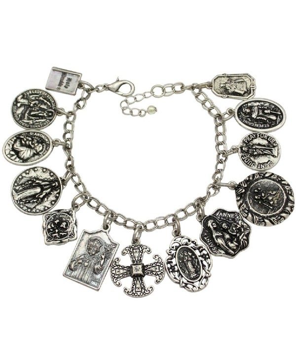 Catholic Religious Prayer Charm Bracelet