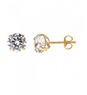 Yellow Zirconia Earrings Basket Setting