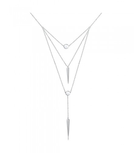 Sterling Multilayer layered Pendant Necklace